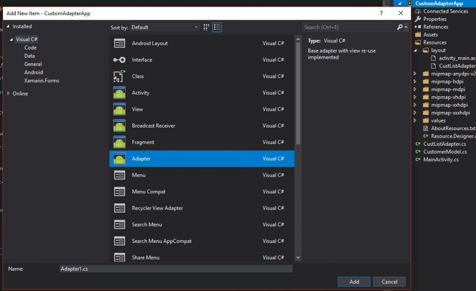 Xamarin Android Custom adapter yapmak Semih Çelikol